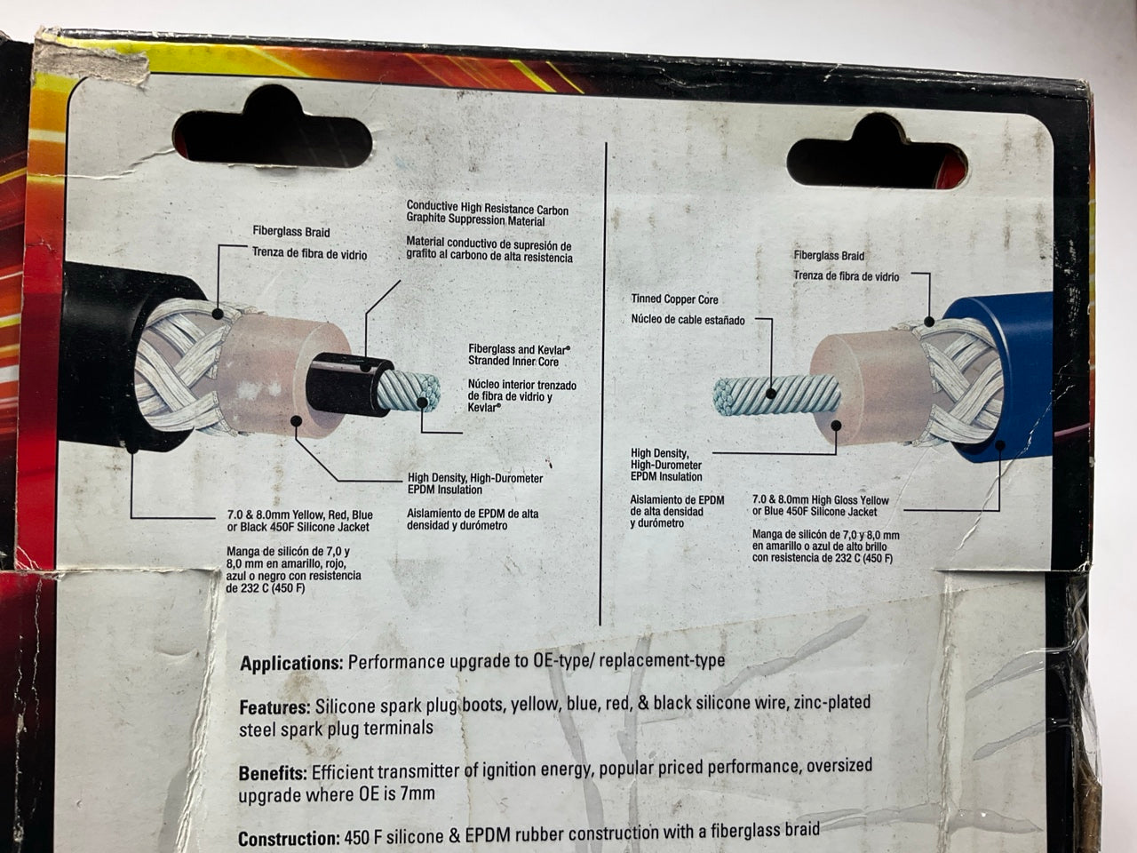 Missing One Boot - Accel 4040K Ignition Spark Plug Wire Set, Black, 8mm Wires