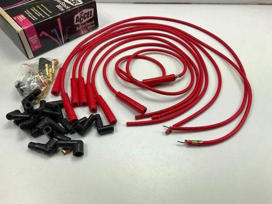 Accel 4041R Performance Ignition Spark Plug Wire Set - Red; 8mm; Graphite Core