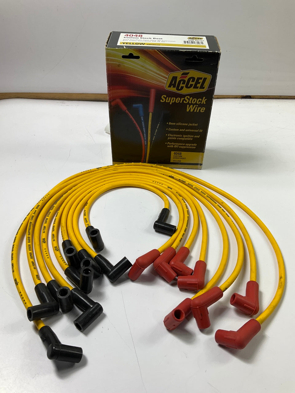 Accel 4048 8mm Ignition Spark Plug Wire Set For 1972-1988 Chevrolet 262-454 V8