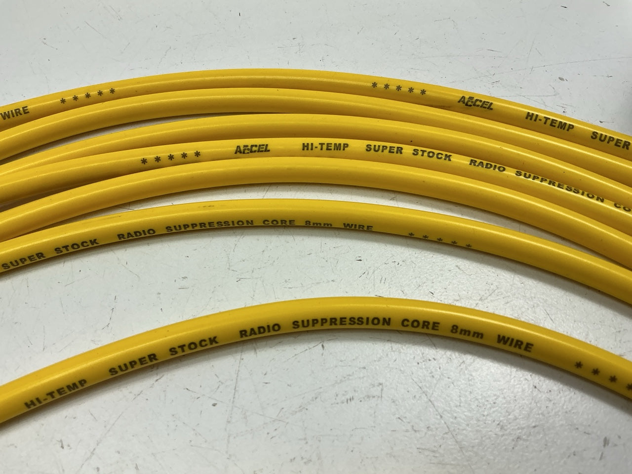 ACCEL 4071 Spark Plug Wire Set - Super Stock Graphite Core 8mm - Yellow