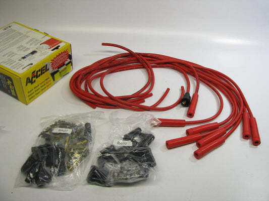 Accel 5040R Universal Fit Super Stock Ignition Spark Plug Wire Set - 8mm Red
