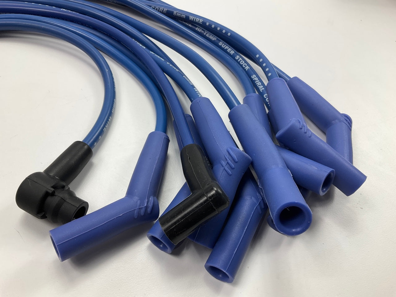 Accel 5056B Custom Fit Super Stock 8mm Spiral Spark Plug Wire Set - BLUE