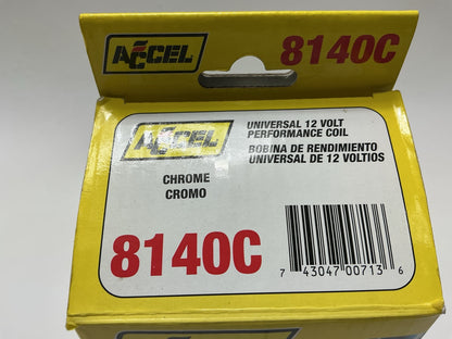MISSING BOOT, ACCEL 8140C Chrome Ignition Coil 42000V 1.4 Ohm Primary For Points