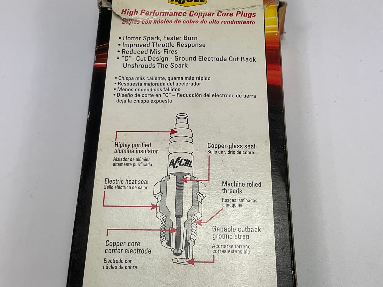 8 Pack - Accel 8196 Ignition High Performance Copper Core Spark Plugs