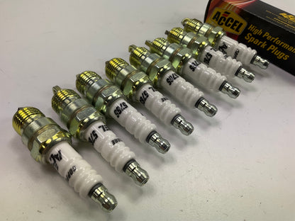 (8) ACCEL 8199 U-Groove Spark Plug Header Plugs, U-groove Shorty Header Plugs