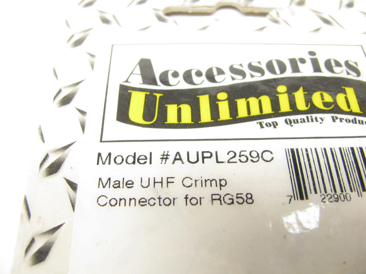 Accessories Unlimited AUPL259C Male UHF Crimp Connector For RG58 Coax Cable