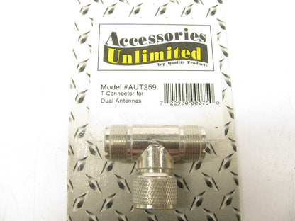 Accessories AUT259 T Connector For Dual Antennas - 1 Male UHF To 2 Female UHF
