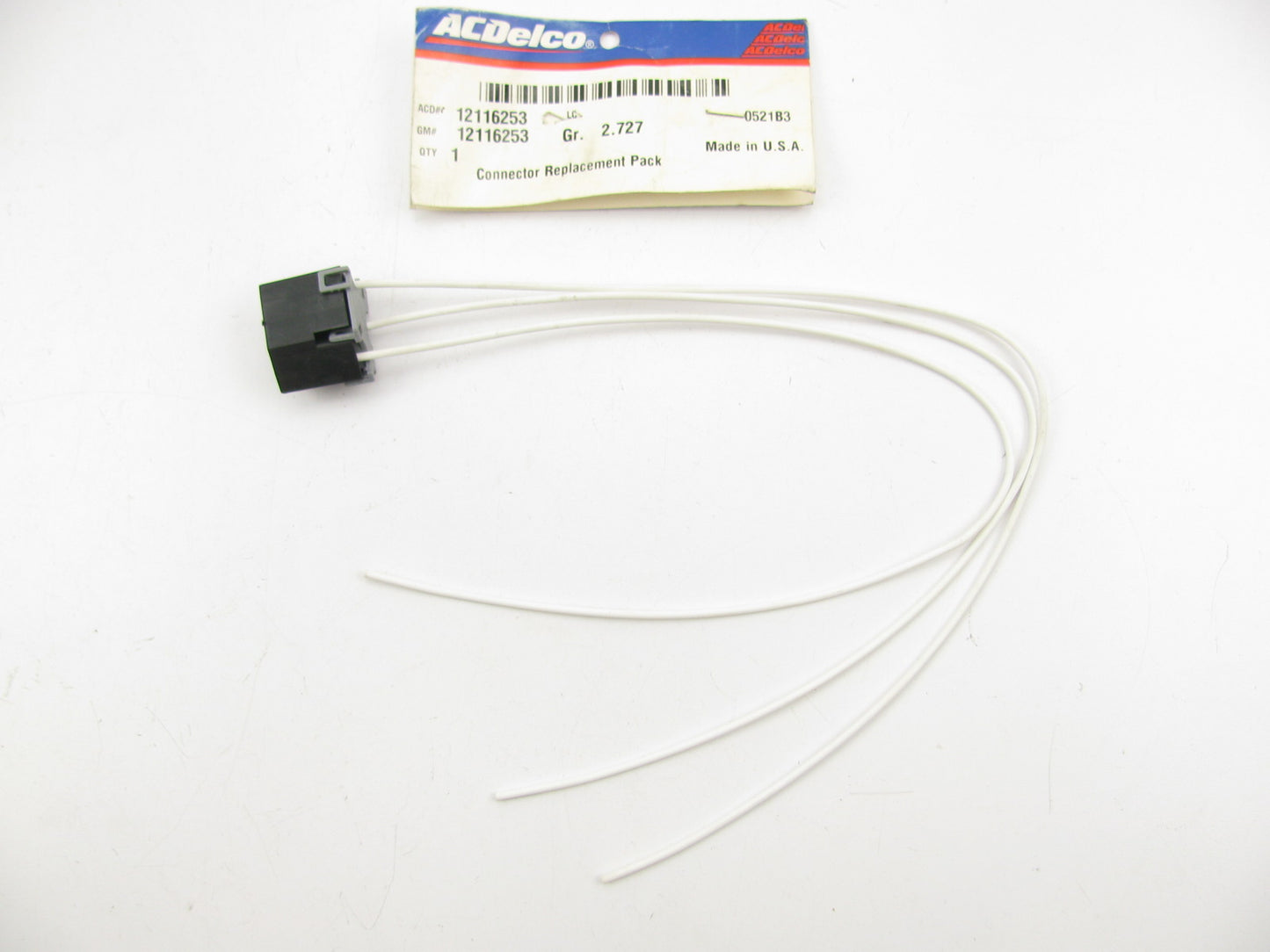 NEW Acdelco 12116253 3 Way Headlight Lamp Fog Light Lamp Wire Connector Harness