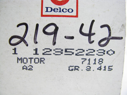 Acdelco 12352230 Vacuum Motor - EC527 57-7751 219-42 E309 2502-305421 6V1016