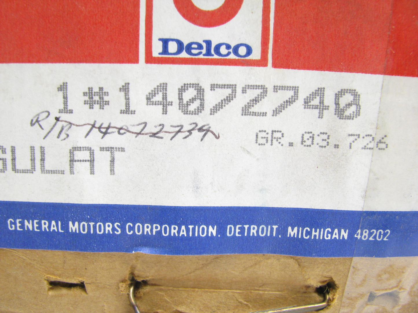DELCO 14072740 Carburetor EFE Early Fuel Evaporation Heater - 1984 GM 2.0L