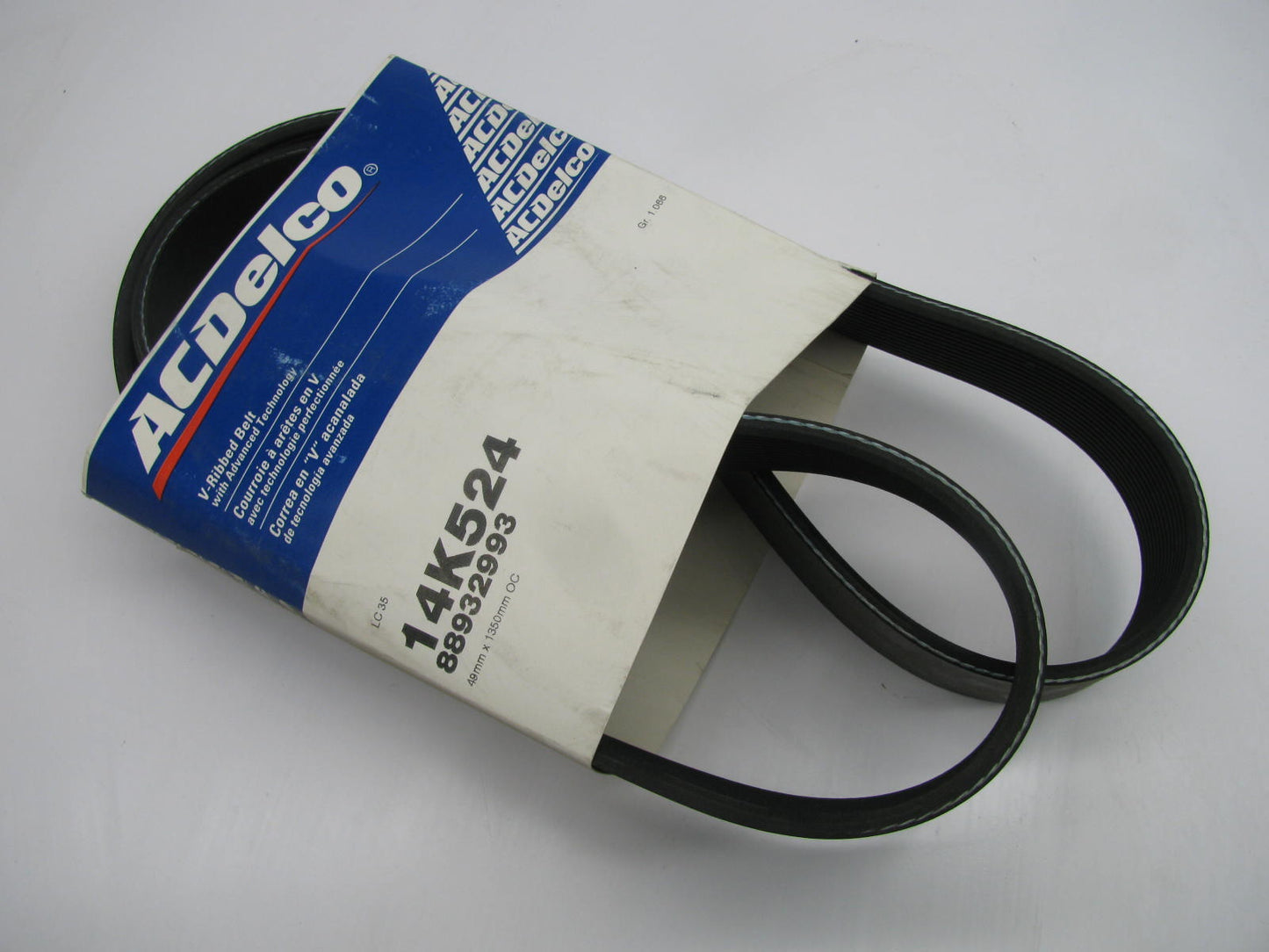 Acdelco 14K524 Fan Serpentine Belt For Ford F9000 1991-1993 11.1L Diesel