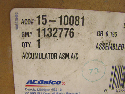 Acdelco 15-10081 A/C Receiver Drier 2000-2002 Cadillac Eldorado