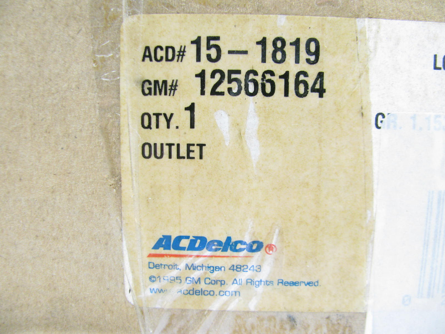 1977-1978 AMC Gremlin Coolant Water Outlet Tube VW Audi AMC 2.0L Acdelco 15-1819