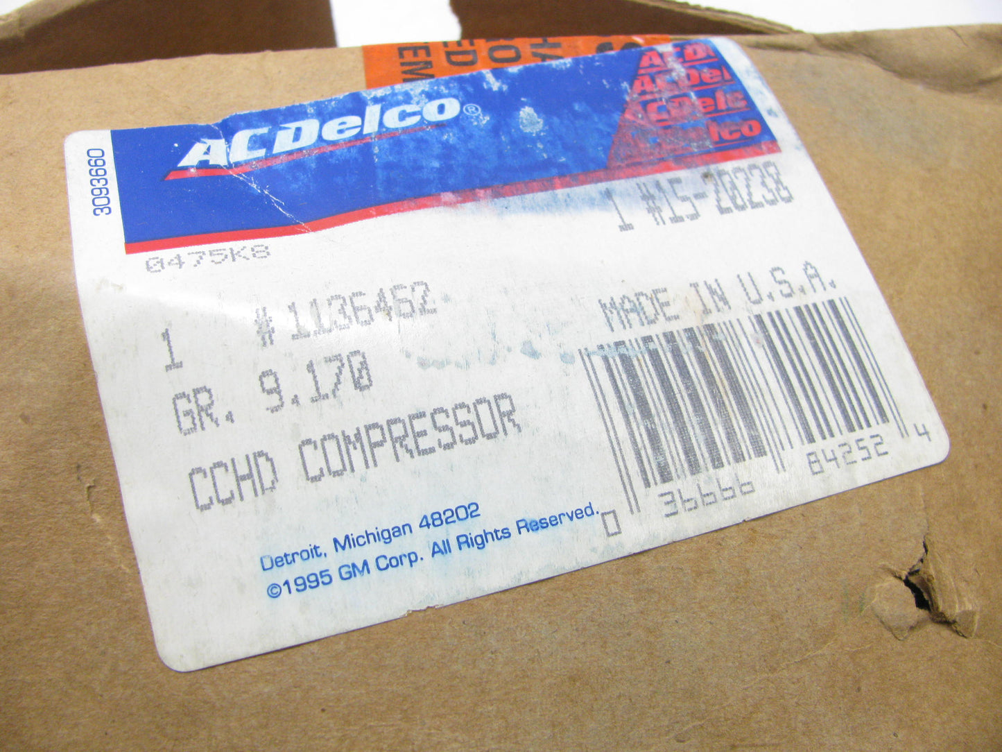 Acdelco 15-20238 A/C Compressor