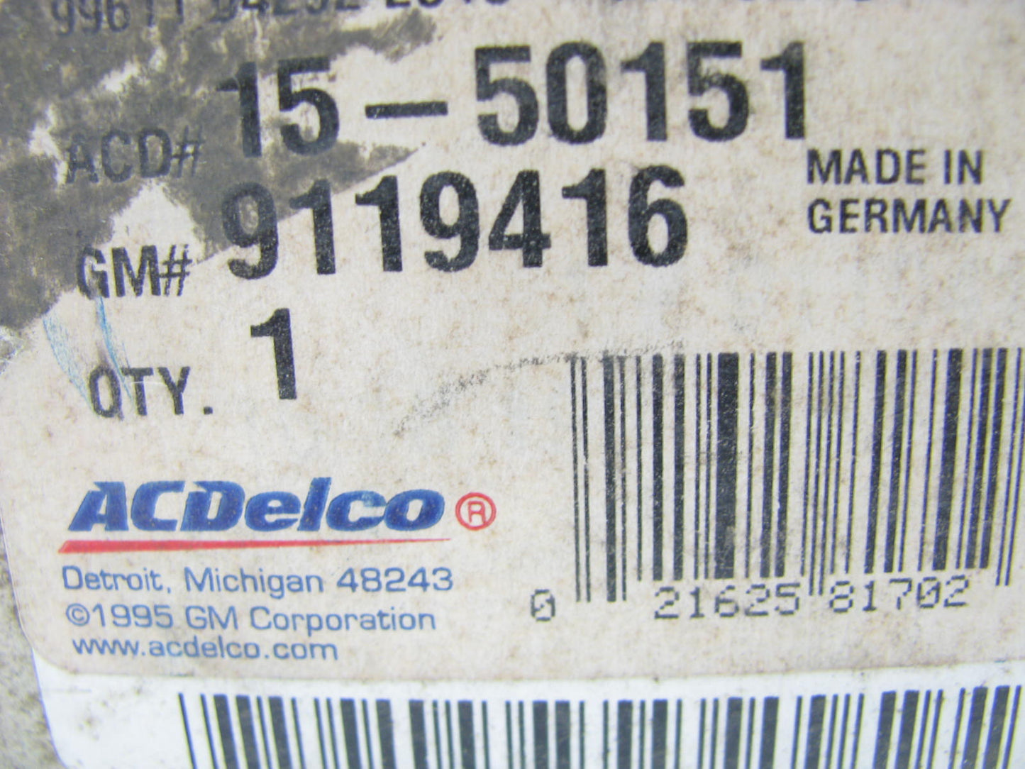 Acdelco 15-50151 A/C Expansion Valve For 1997-2001 Cadillac Catera