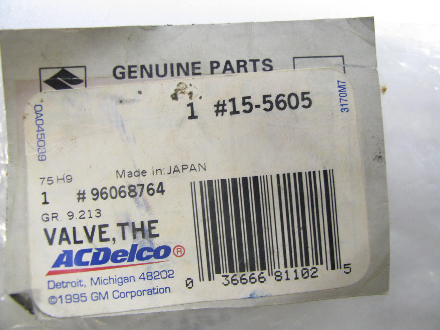 Acdelco 15-5605 A/C Expansion Valve