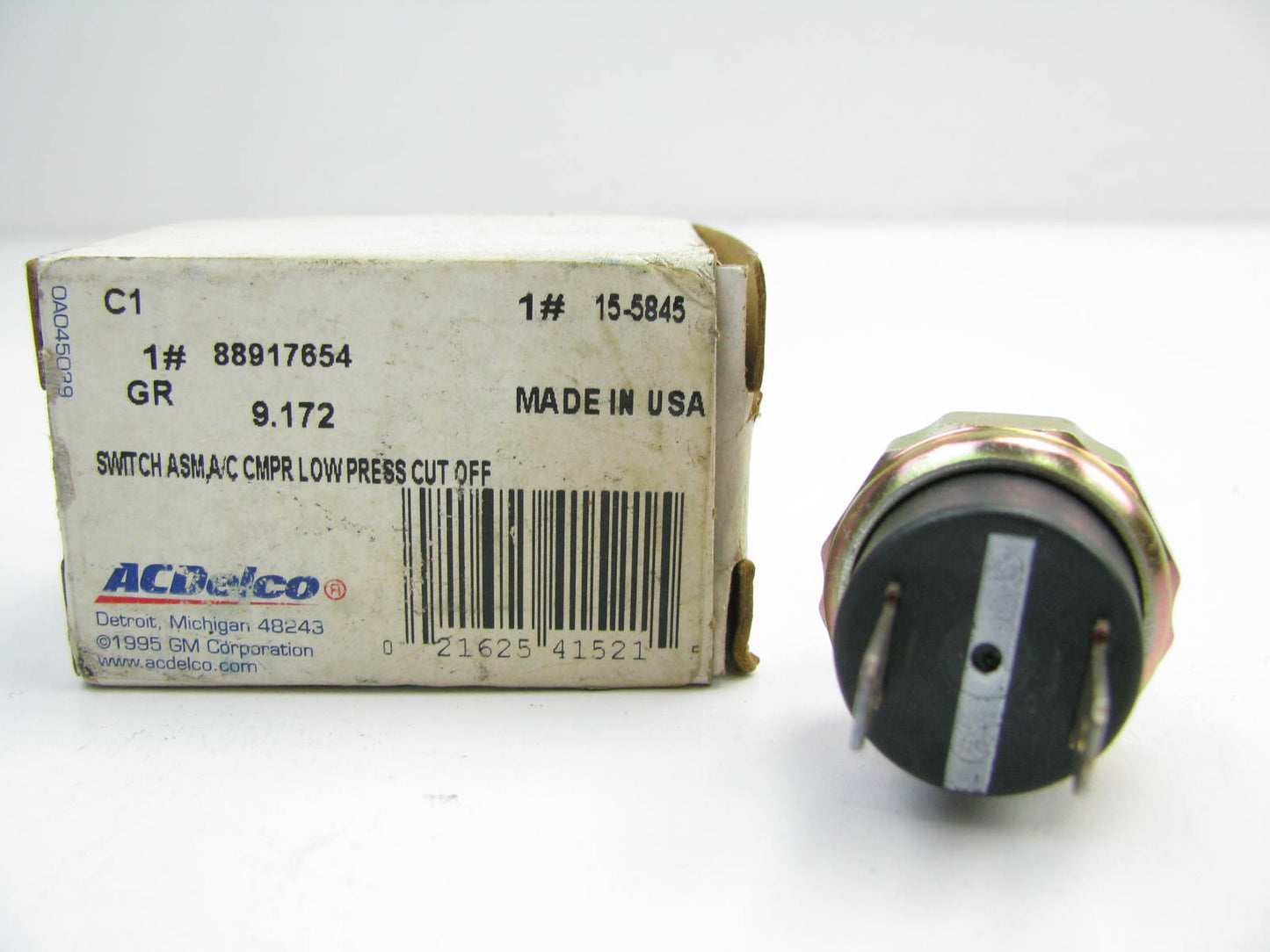 Acdelco 15-5845 A/C Pressure Swith / Cut-Off Switch - 88917654