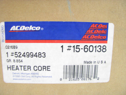 NEW Acdelco 15-60138 REAR HVAC Heater Core 1986-1988 Ford Aerostar