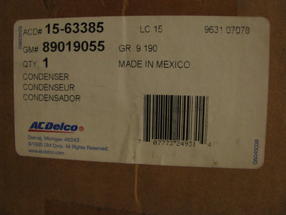 NEW GENUINE OEM Acdelco 15-63385 A/C Condenser For 02-07 GM 4.2L 256 I6