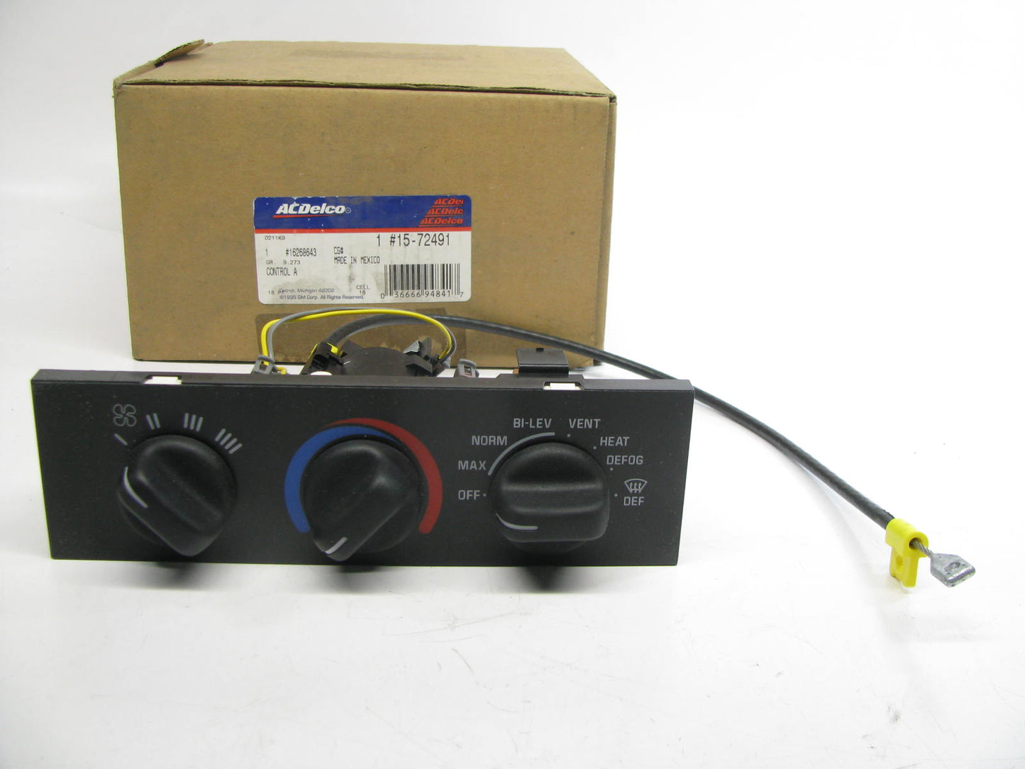 Acdelco 15-72491 HVAC Climate A/C Control Switch Panel 96-98 Oldsmobile Achieva