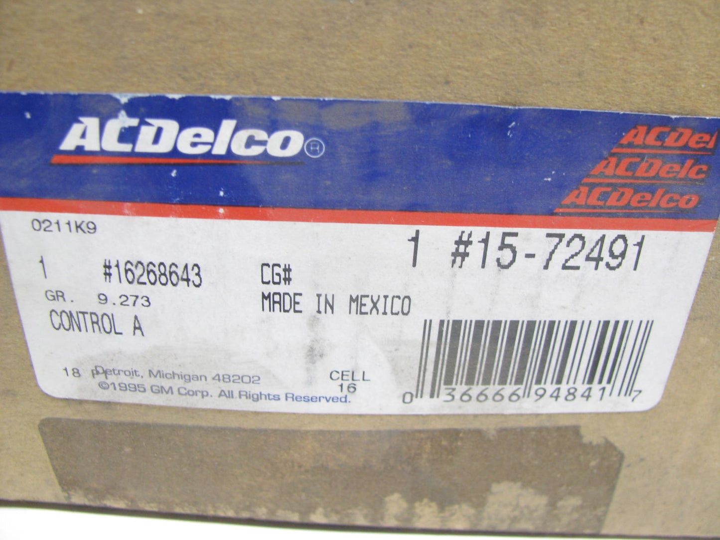 Acdelco 15-72491 HVAC Climate A/C Control Switch Panel 96-98 Oldsmobile Achieva