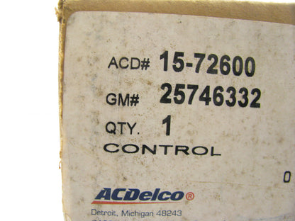 Acdelco 1572600 Rear A/C Temperature Control Switch Panel 00-05 Cadillac DeVille