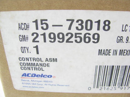 Acdelco 15-73018 HVAC Temperature Control Panel AC Switch 2003-2004 Cadillac CTS