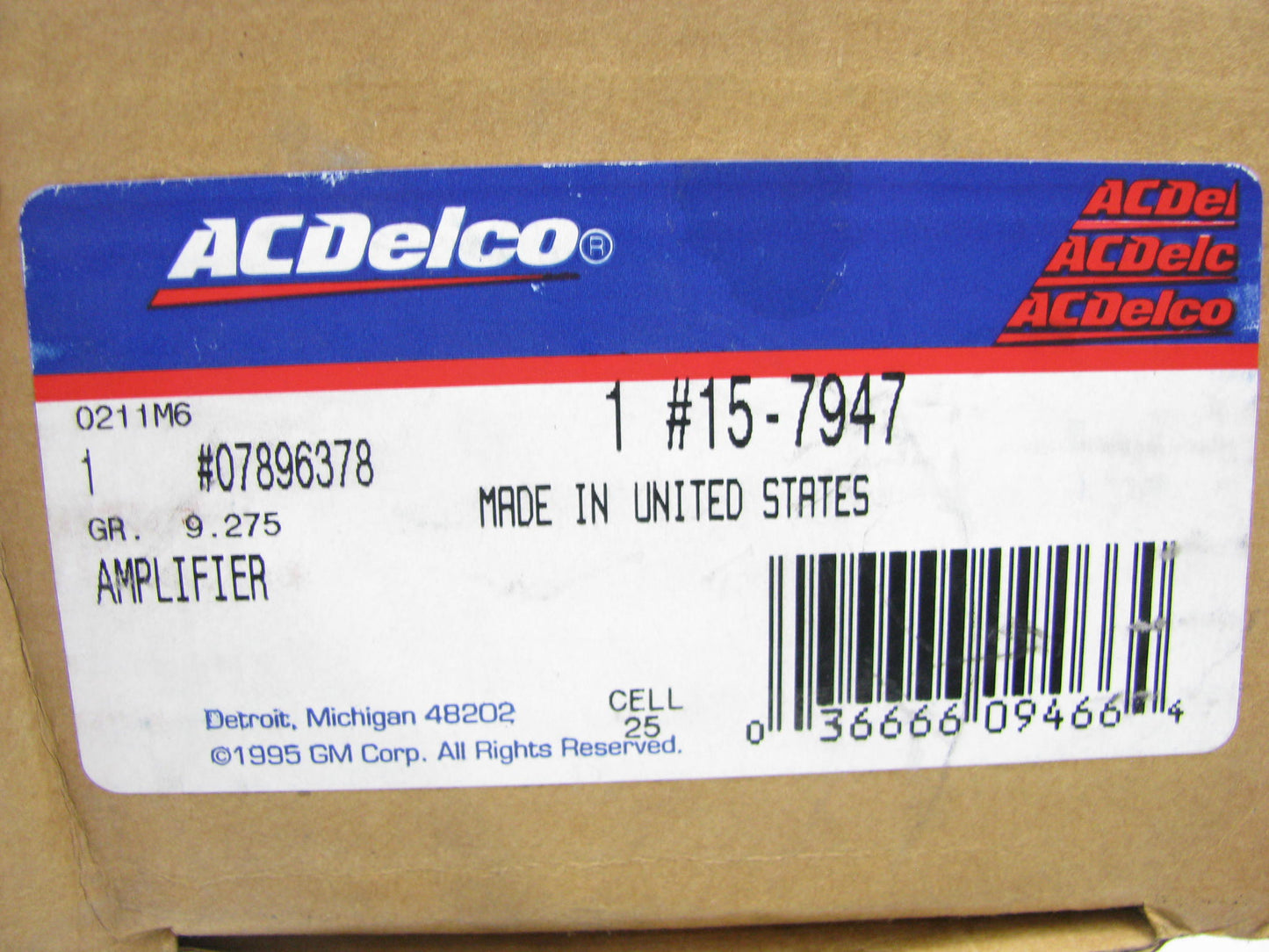 Acdelco 15-7947 Auto A/C Amplifier Programmer Potentiometer & Sensor 77-79 GM