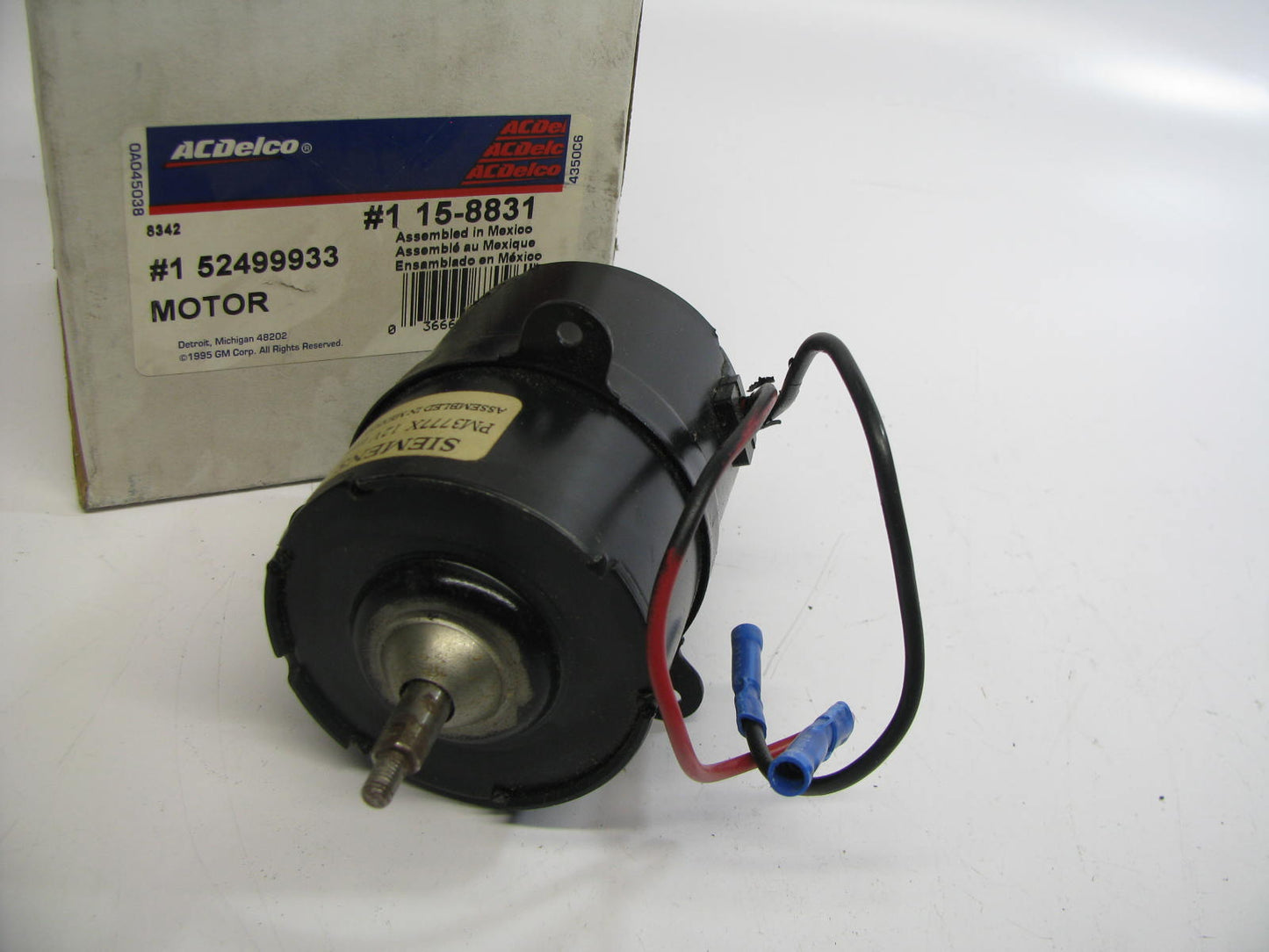 Acdelco 15-8831 Engine Cooling Fan Motor - 52499933 PM3777X