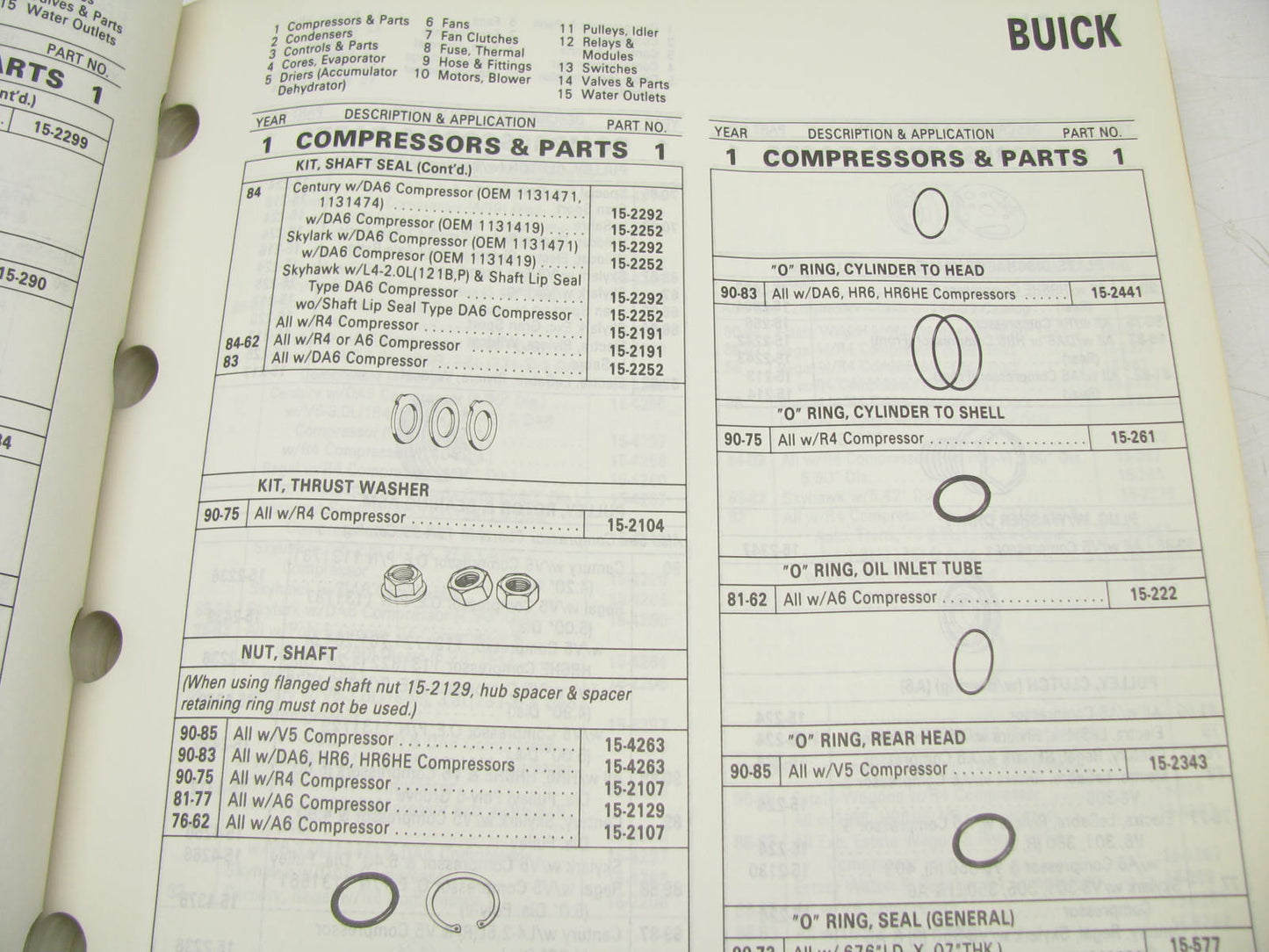 Acdelco 15A-100-1990 Air Conditioning Parts Catalog - Weatherly # 244, 588 Pages