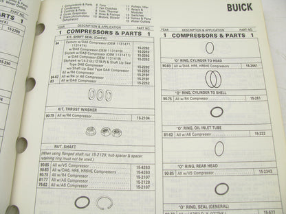 Acdelco 15A-100-1990 Air Conditioning Parts Catalog - Weatherly # 244, 588 Pages