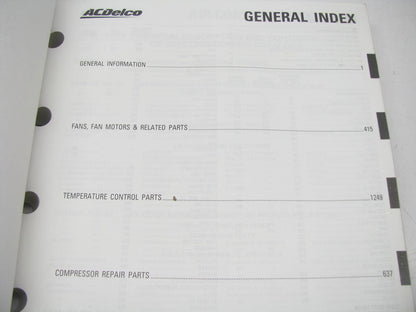 Acdelco 15A-101 Air Conditioning System Support Product Application Catalog 1999