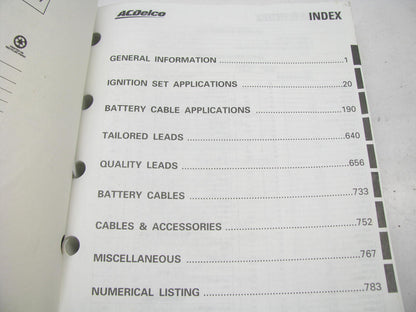 Acdelco 16A-100-2000 Wire & Cable Catalog - 2000, Weatherly # 432, 858 Pages