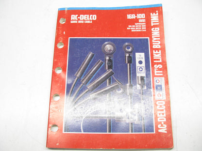 Acdelco 16A-100 Wire And Cable Catalog - 1991 Weatherly # 544