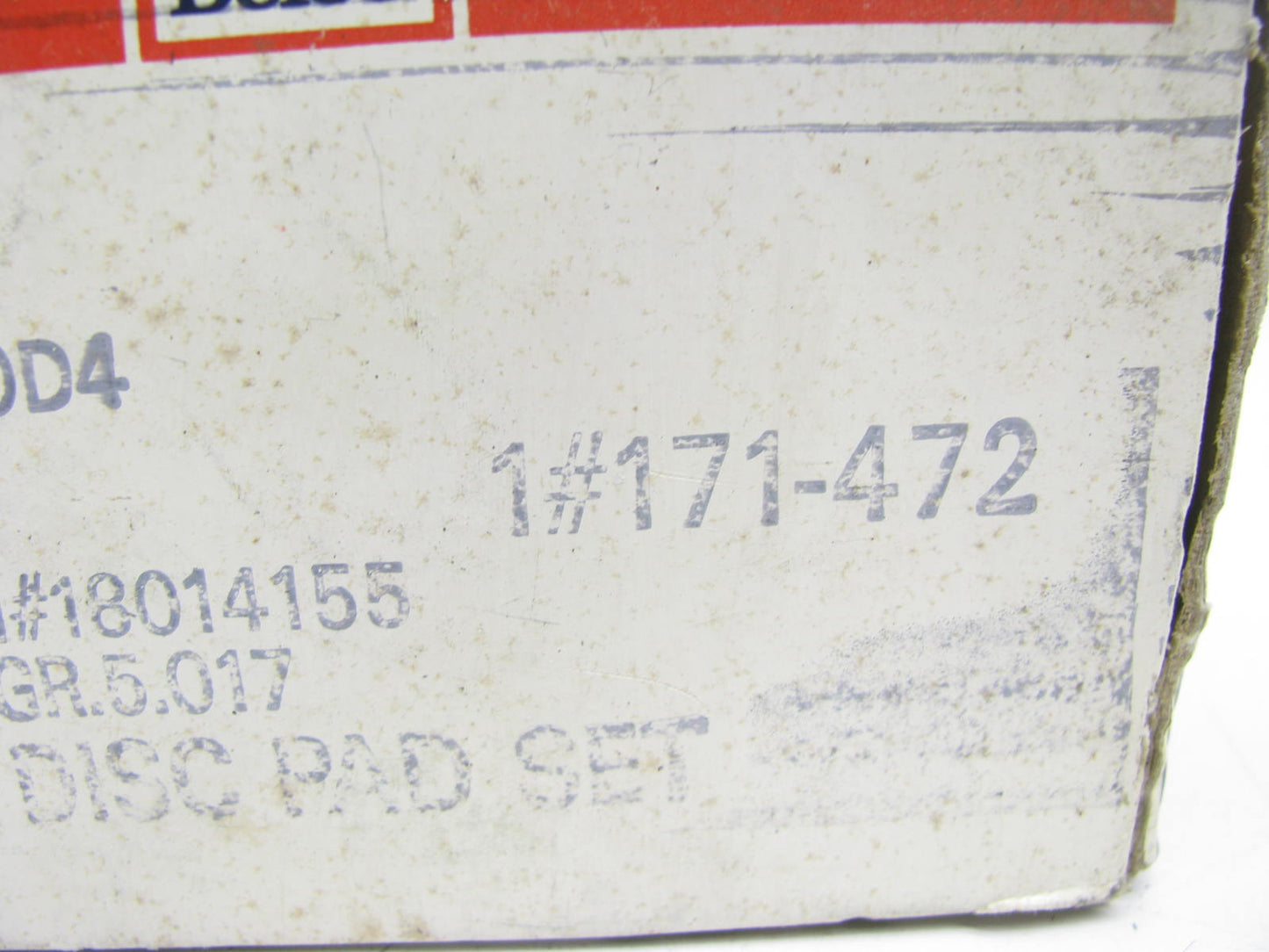 OE Acdelco 171-472 Front Semi-metalic Brake Pad Set