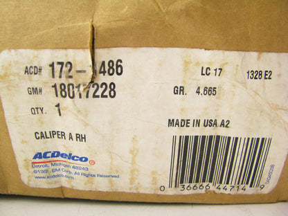 NEW GENUINE Acdelco 172-1486 FRONT RIGHT Disc Brake Caliper