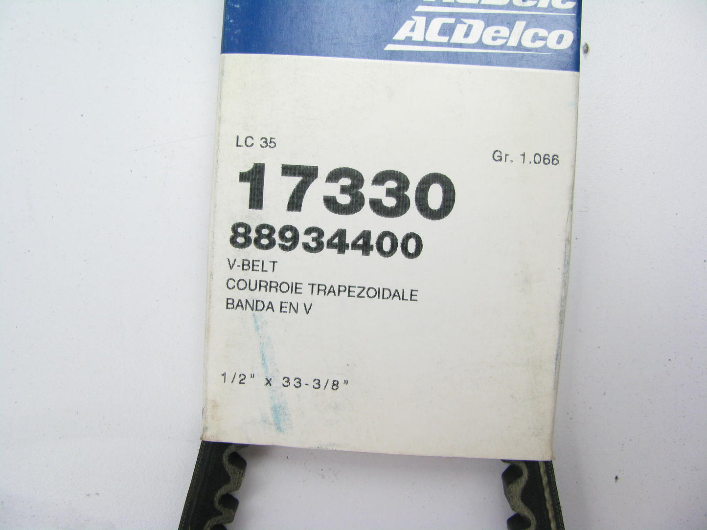 Acdelco 17330 Accessory Drive Belt - 0.53'' X 33.00'' - 36 Degree