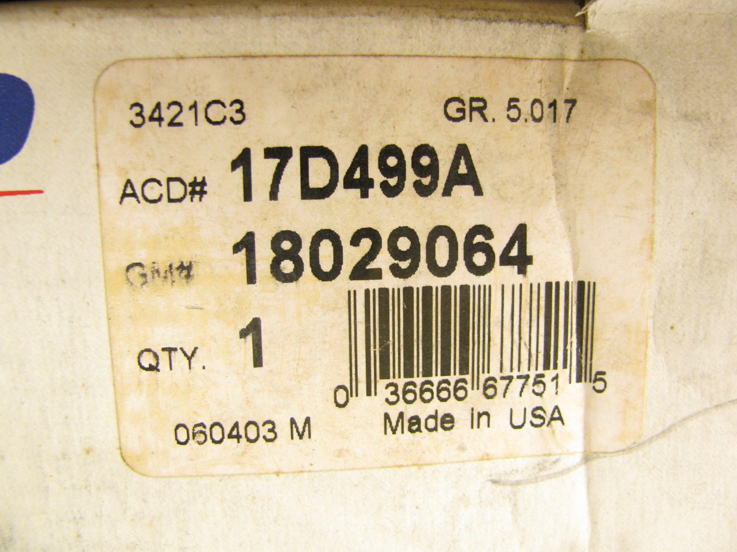 Acdelco 17D499A Front Disc Brake Pad Set - Semi-Metallic