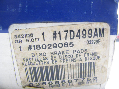 Acdelco 17D499AM Front Disc Brake Pad Set - Semi-Metallic