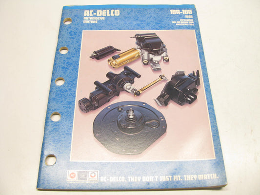 Acdelco 18A-100 Service Motors Catalog - 1988 Weatherly #504