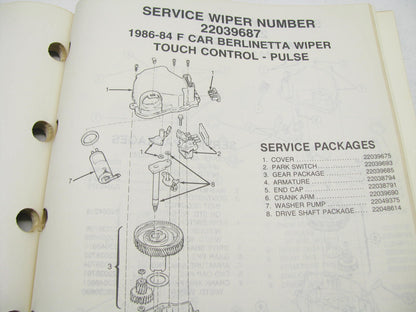 Acdelco 18A-100 Service Motors Catalog - 1988 Weatherly #504