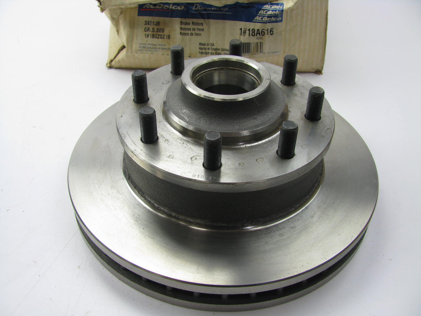 NEW GENUINE Acdelco 18A616 FRONT Disc Brake Rotor And Hub  - W/o DRW - 18028216