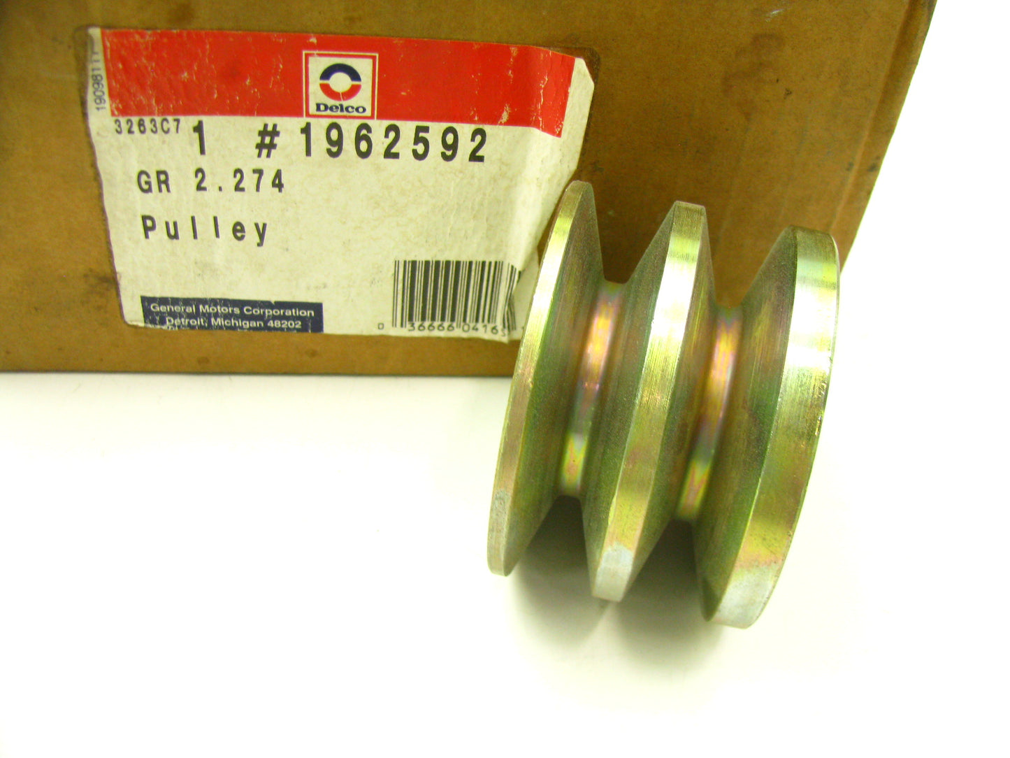 Acdelco 1962592 Alternator Pulley - 2 Groove 38 Degree Angle - 3'' Outer Diameter