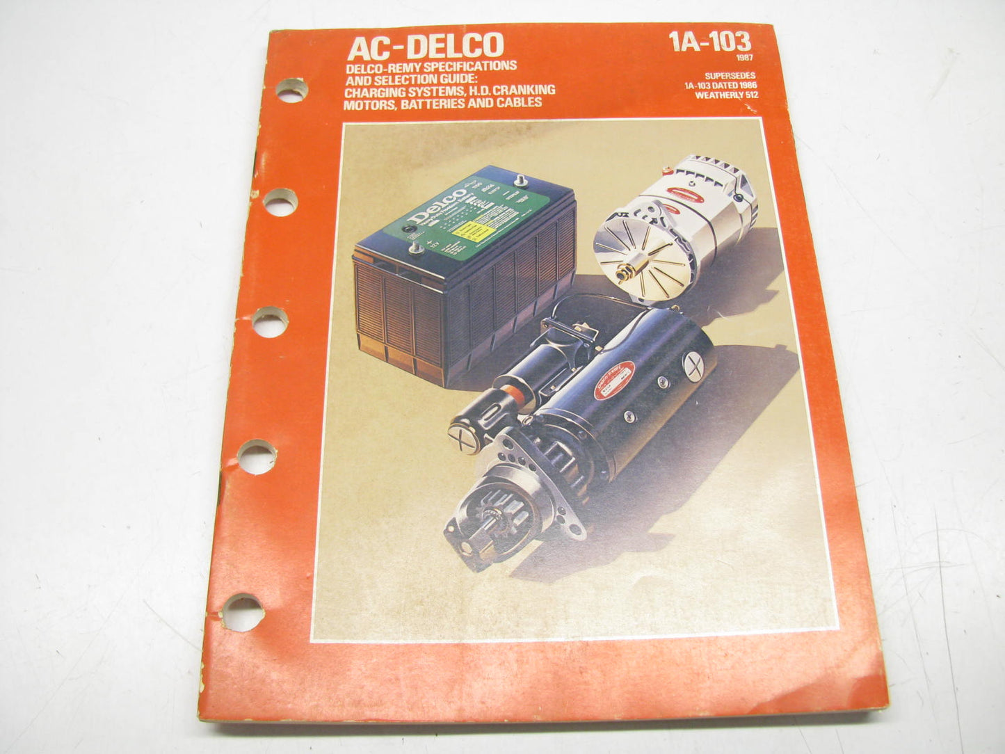 DELOC REMY AC Delco Charging Heavy Duty Alternator Starter Parts Catalog 1987