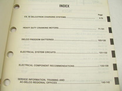 DELOC REMY AC Delco Charging Heavy Duty Alternator Starter Parts Catalog 1987