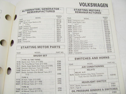 Acdelco 1A-91C-1989 Electrical, PCV, Wire Sets, Alternators & Starters Catalog