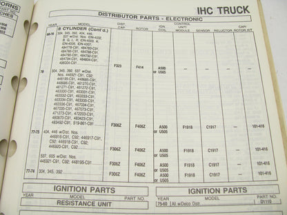 Acdelco 1A-91E Electrical Switches PCV Wire Sets Alternators Starters Catalog 91