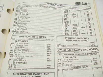 Acdelco 1A-91E Electrical Switches PCV Wire Sets Alternators Starters Catalog 91