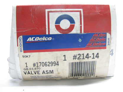 OEM GM 17062994 Acdelco 214-14 Air Bypass Diverter Smog Pump Valve