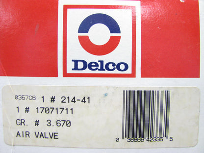 NEW GENUINE OEM Acdelco 214-41 Smog Pump Air Bypass Diverter Valve GM # 17071711